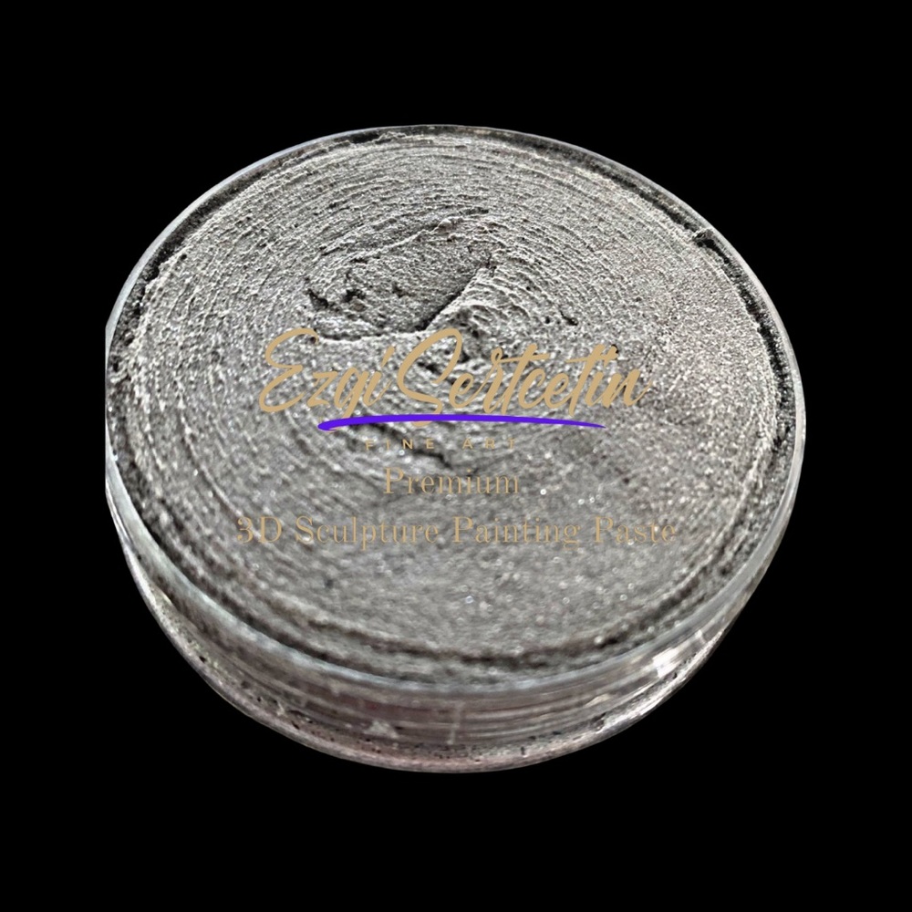 Premium 3 D sculpture painting paste silver Modeling paste  decorative plaste6oz